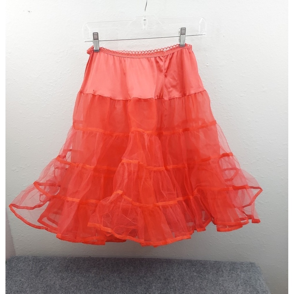 Malco Modes Square Dancing Skirt Red Small Petticoat‎ Crinolin Full Circle